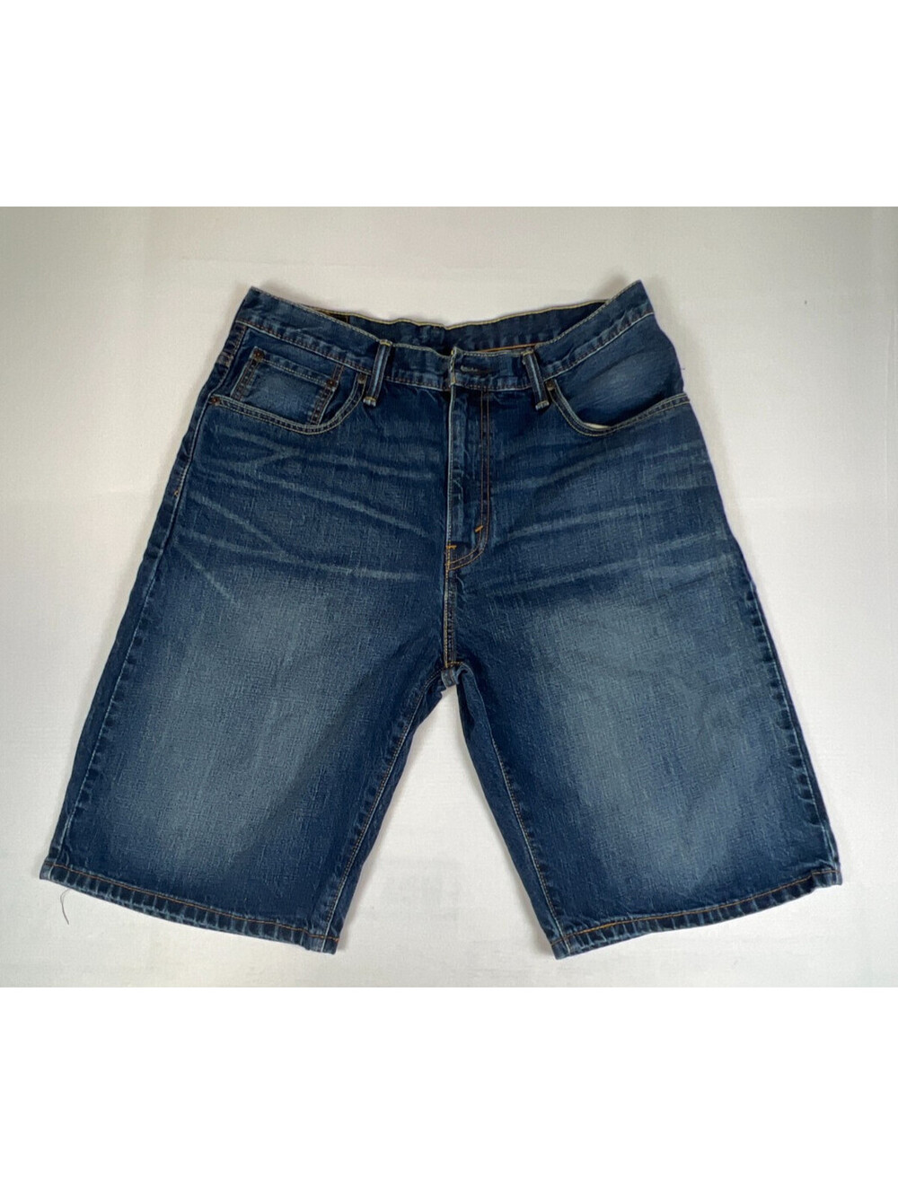 Levi's Men 34 569 Loose Straight Fit Blue Denim Cutoff Jean Shorts Jorts